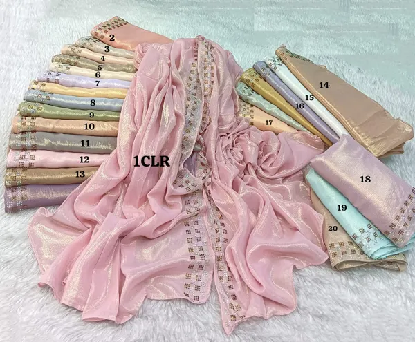 Imported Turkish Shimmer Hijab | HJ261